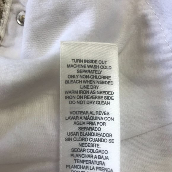 Chico's Rhinestone & Lace Skimmer Pants in Cream - Chico's Size 0 (Small/4) - Picture 8 of 8